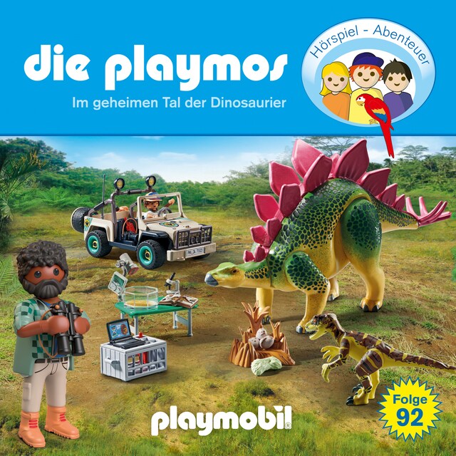 Buchcover für Die Playmos, Folge 92: Im geheimen Tal der Dinosaurier (Das Original Playmobil Hörspiel)