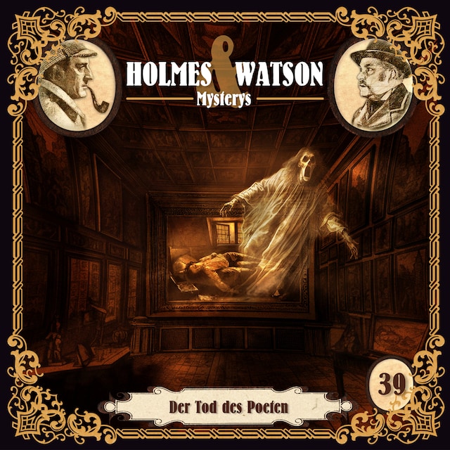 Kirjankansi teokselle Holmes & Watson, Folge 39: Mysterys: Der Tod des Poeten