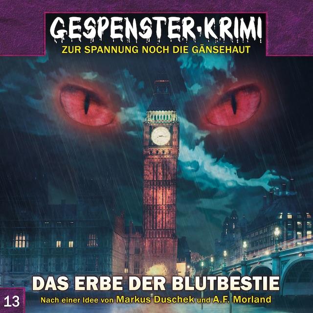 Buchcover für Gespenster-Krimi, Folge 13: Das Erbe der Blutbestie