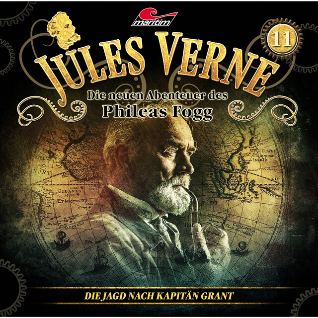 Book cover for Jules Verne, Die neuen Abenteuer des Phileas Fogg, Folge 11: Die Jagd nach Kapitän Grant