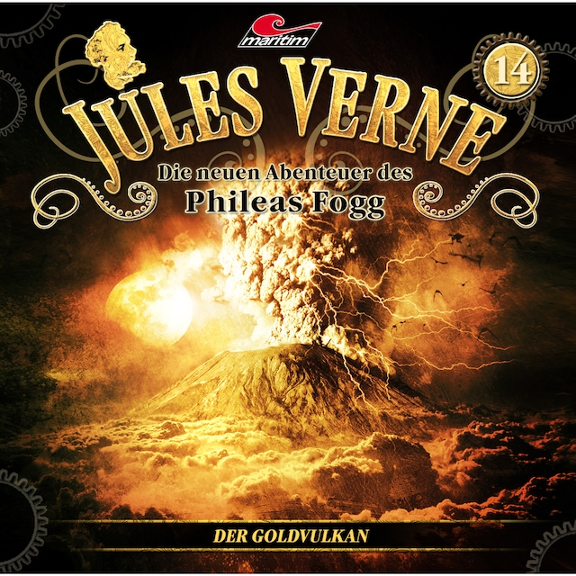 Bokomslag för Jules Verne, Die neuen Abenteuer des Phileas Fogg, Folge 14: Der Goldvulkan