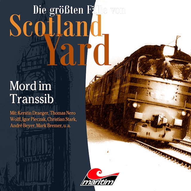 Kirjankansi teokselle Die größten Fälle von Scotland Yard, Folge 38: Mord im Transsib