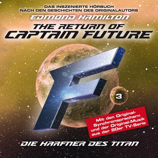 Buchcover für Captain Future, Folge 3: Die Harfner des Titan - nach Edmond Hamilton