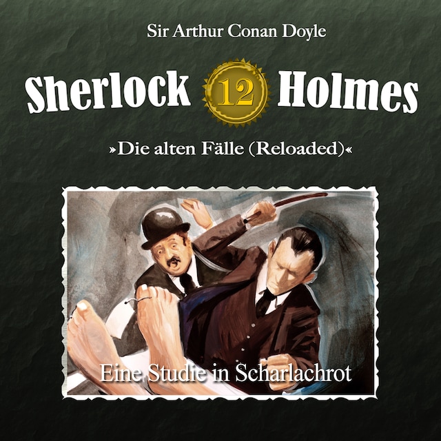 Buchcover für Sherlock Holmes, Die alten Fälle (Reloaded), Fall 12: Eine Studie in Scharlachrot