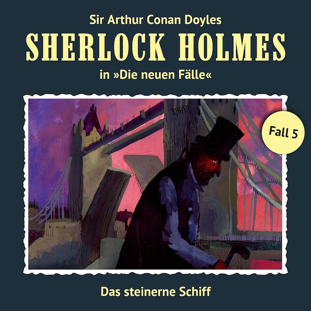 Buchcover für Sherlock Holmes, Die neuen Fälle, Fall 5: Das steinerne Schiff