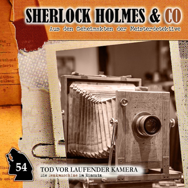Kirjankansi teokselle Sherlock Holmes & Co, Folge 54: Tod vor laufender Kamera