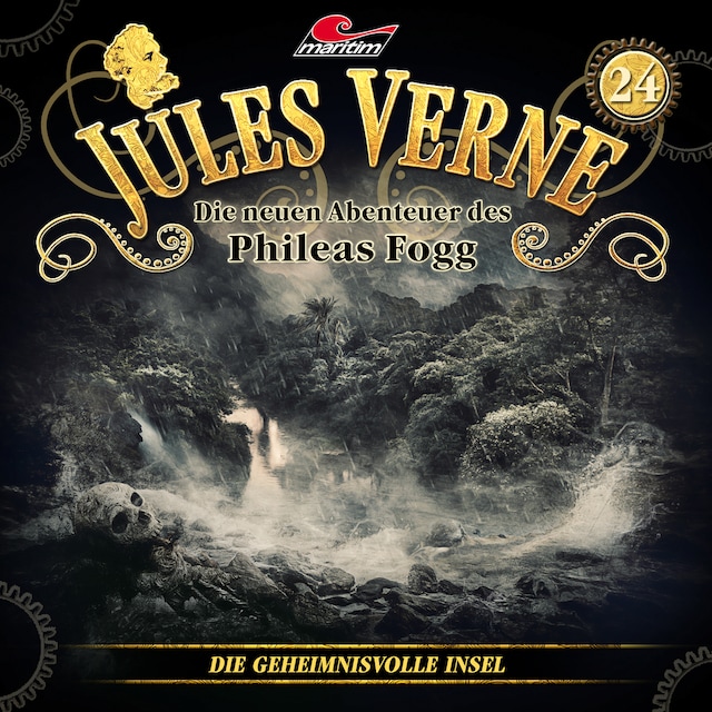 Bokomslag för Jules Verne, Die neuen Abenteuer des Phileas Fogg, Folge 24: Die geheimnisvolle Insel