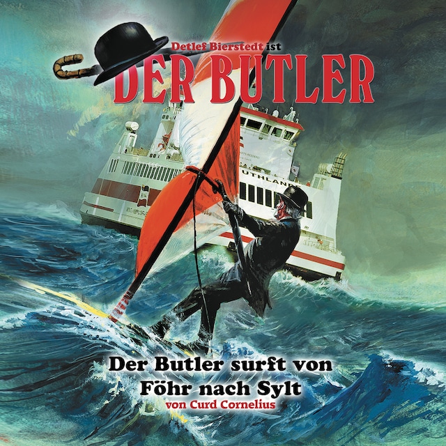 Boekomslag van Der Butler, Der Butler surft von Föhr nach Sylt