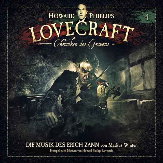 Kirjankansi teokselle Lovecraft - Chroniken des Grauens, Akte 4: Die Musik des Erich Zann