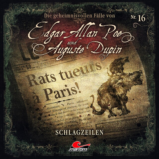 Book cover for Edgar Allan Poe & Auguste Dupin, Folge 16: Schlagzeilen