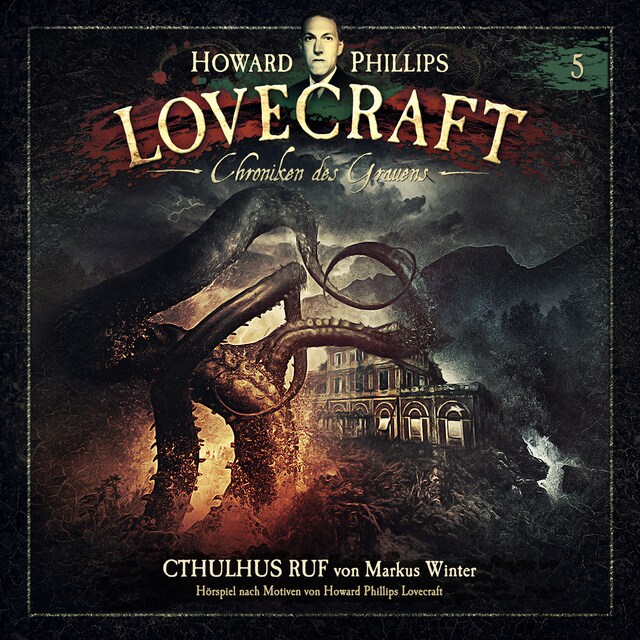 Kirjankansi teokselle Lovecraft - Chroniken des Grauens, Akte 5: Cthulhus Ruf