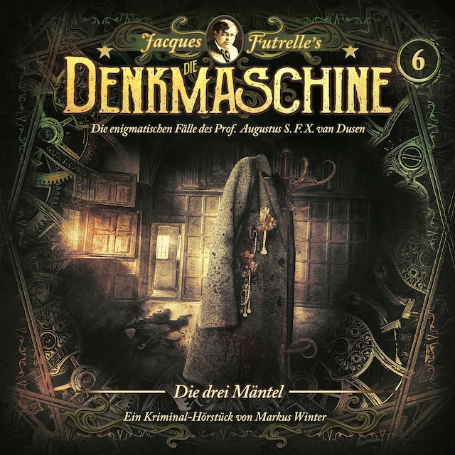 Book cover for Die Denkmaschine, Folge 6: Die drei Mäntel