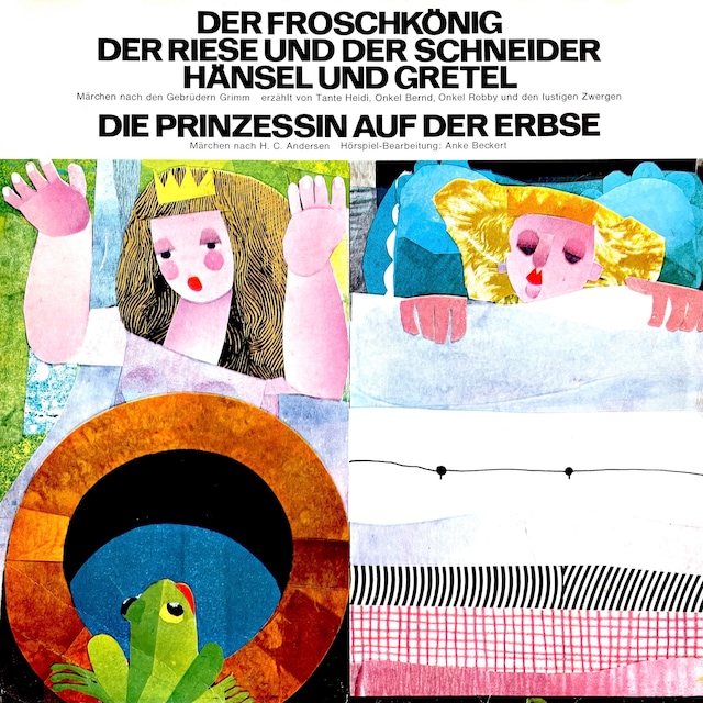 Boekomslag van Der Froschkönig / Der Riese und der Schneider / Hänsel und Gretel / Die Prinzessin auf der Erbse