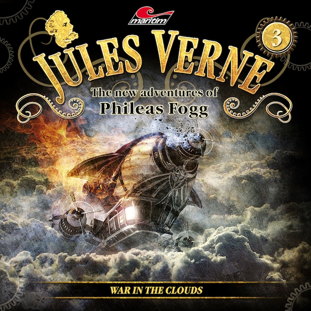 Buchcover für Jules Verne, The new adventures of Phileas Fogg, Episode 3: War in the clouds