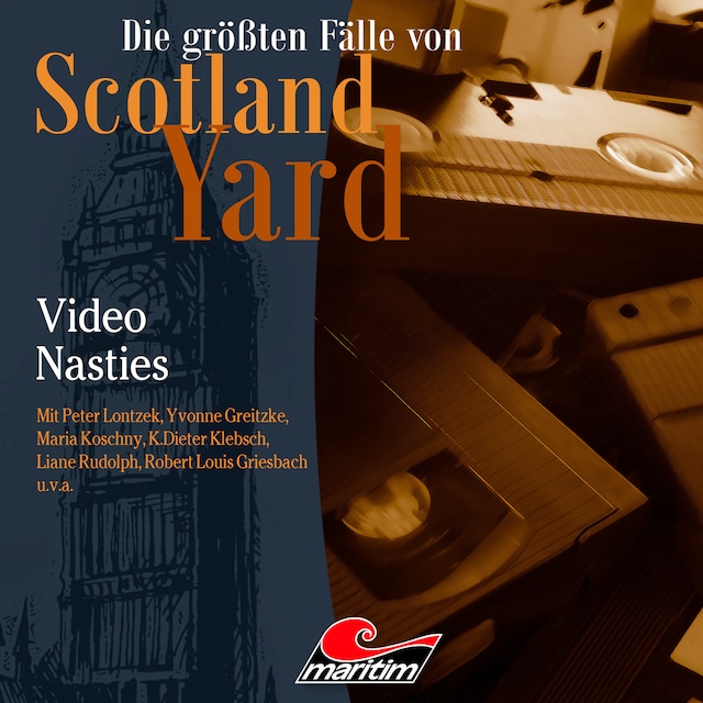 Die größten Fälle von Scotland Yard, Folge 61: Video Nasties Okładka książki dla Die größten Fälle von Scotland Yard, Folge 61: Video Nasties