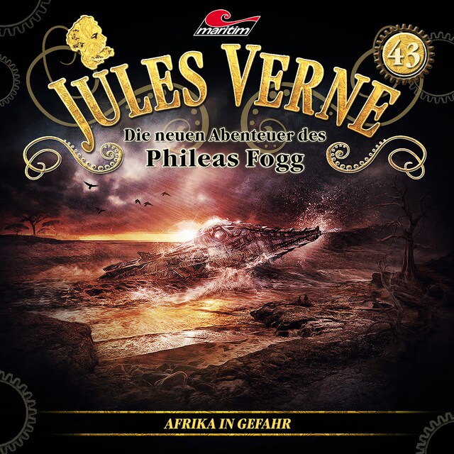 Book cover for Jules Verne, Die neuen Abenteuer des Phileas Fogg, Folge 43: Afrika in Gefahr