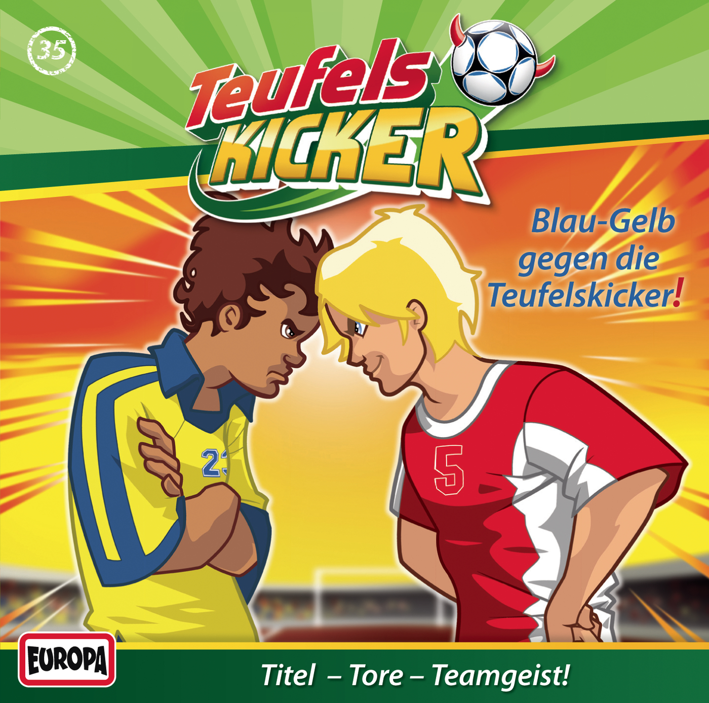 35/Blau-Gelb gegen die Teufelskicker! als Hörbuch