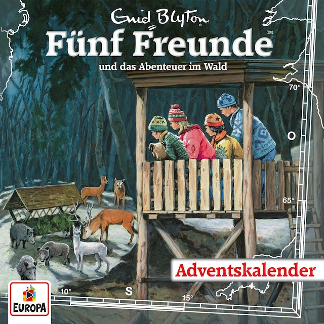 Buchcover für Adventskalender - Fünf Freunde und das Abenteuer im Wald