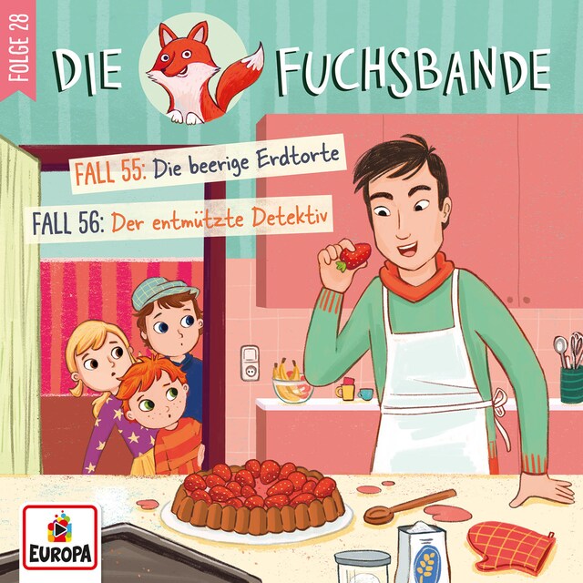 Book cover for Folge 28: Fall 55: Die beerige Erdtorte/Fall 56: Der entmützte Detektiv