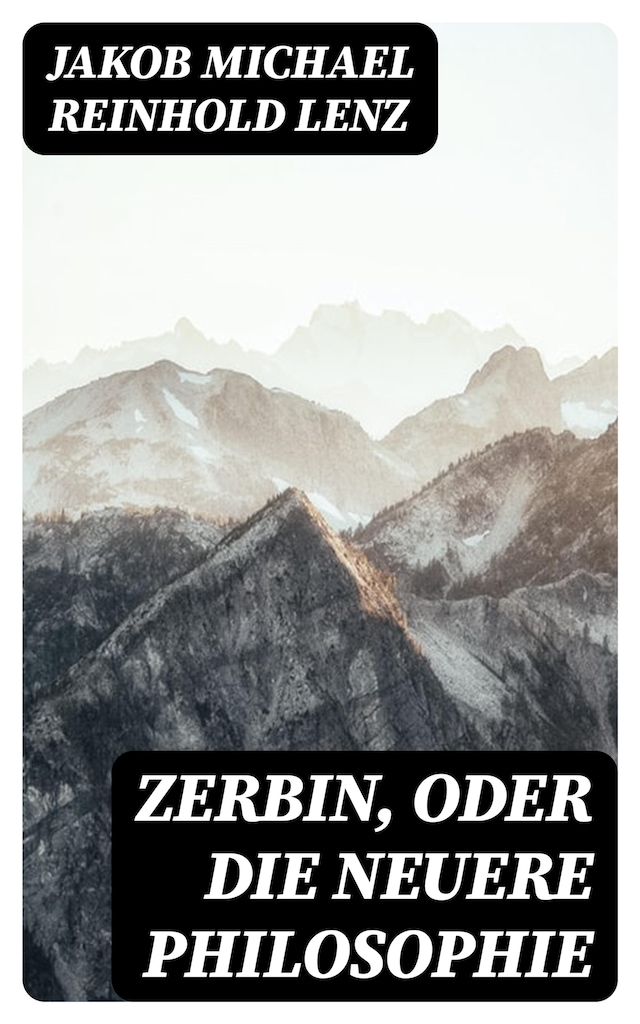 Okładka książki dla Zerbin, oder die neuere Philosophie