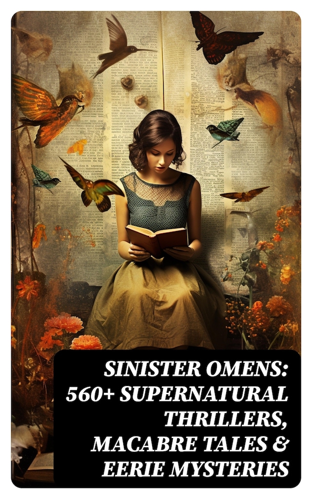 Book cover for SINISTER OMENS: 560+ Supernatural Thrillers, Macabre Tales & Eerie Mysteries