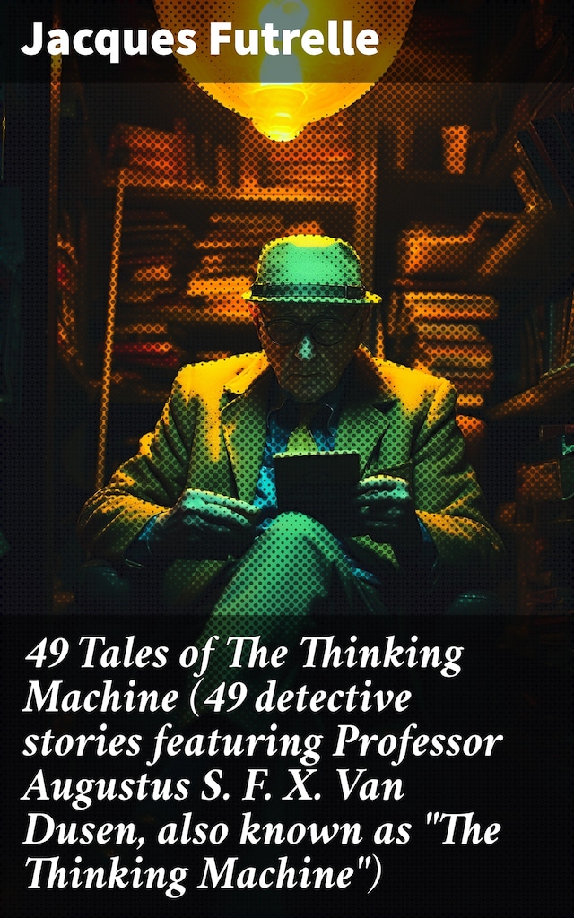 Boekomslag van 49 Tales of The Thinking Machine (49 detective stories featuring Professor Augustus S. F. X. Van Dusen, also known as "The Thinking Machine")