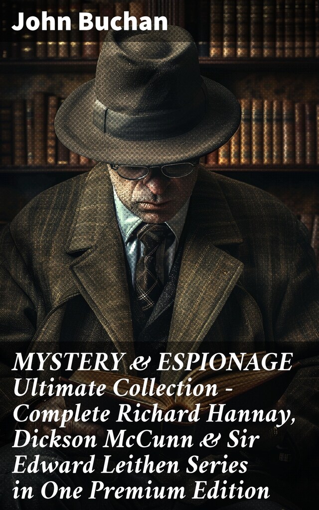 Book cover for MYSTERY & ESPIONAGE Ultimate Collection – Complete Richard Hannay, Dickson McCunn & Sir Edward Leithen Series in One Premium Edition