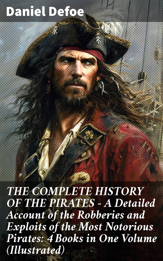 Book cover for THE COMPLETE HISTORY OF THE PIRATES – A Detailed Account of the Robberies and Exploits of the Most Notorious Pirates: 4 Books in One Volume (Illustrated)