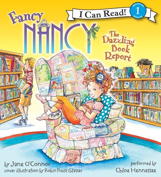 Book cover for Fancy Nancy: The Dazzling Book Report