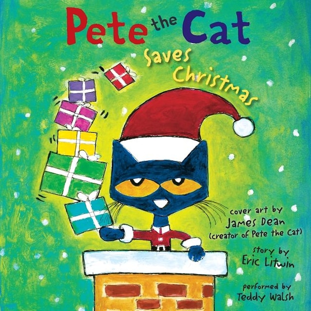 Okładka książki dla Pete the Cat Saves Christmas