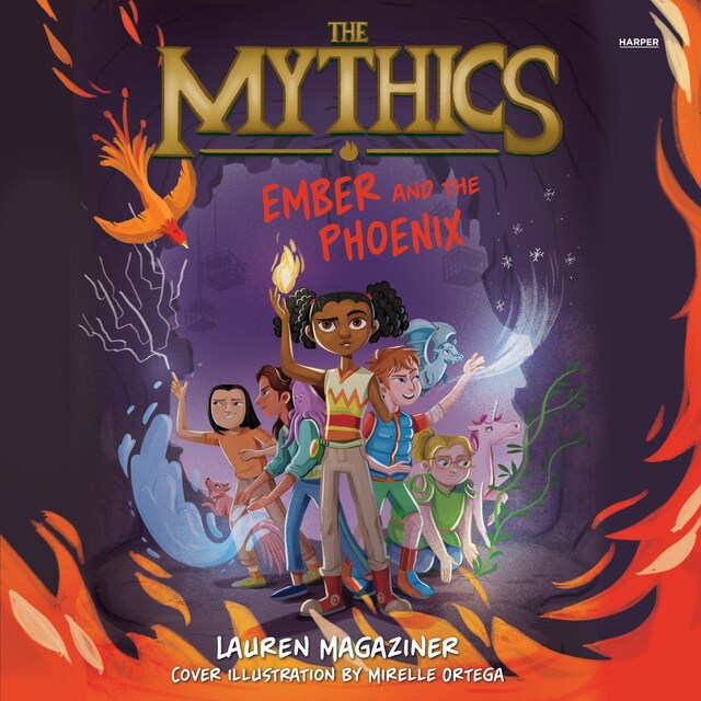 Book cover for The Mythics #4: Ember and the Phoenix