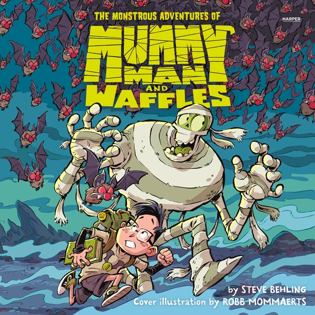 Boekomslag van The Monstrous Adventures of Mummy Man and Waffles