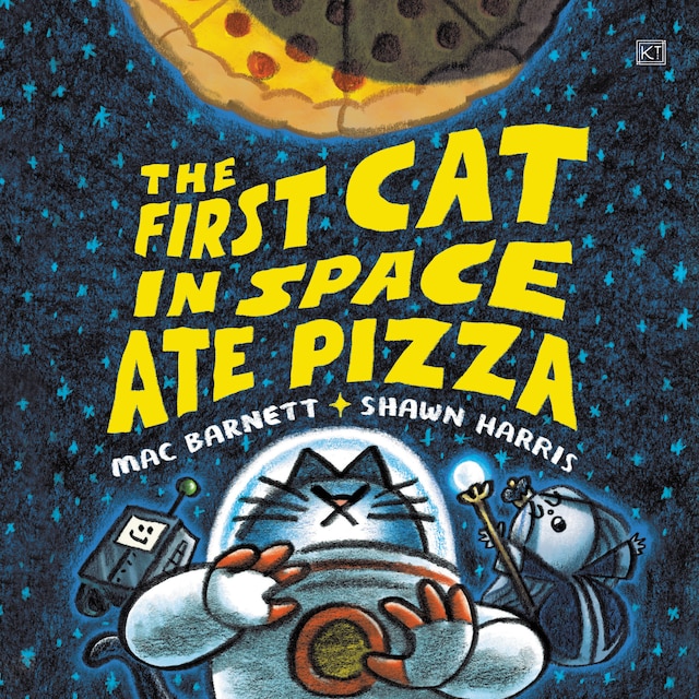 Book cover for The First Cat in Space Ate Pizza