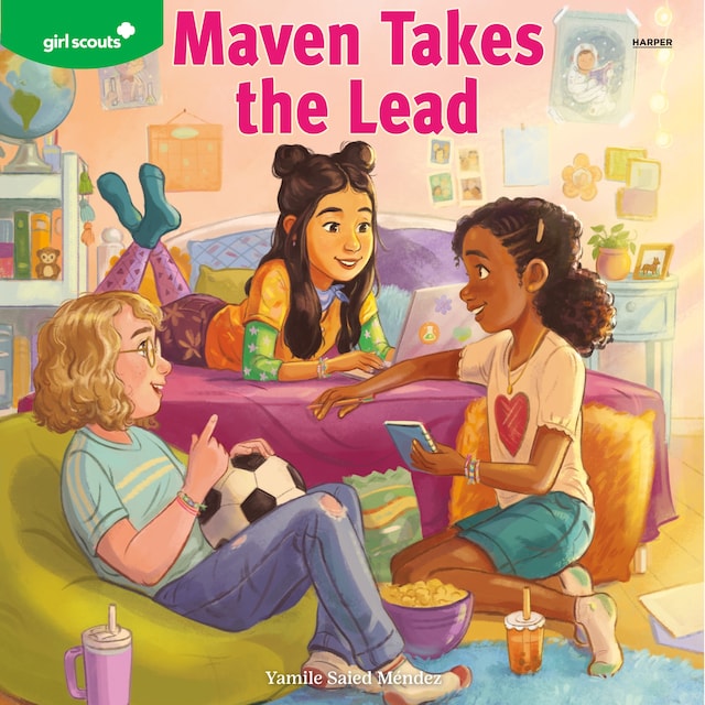 Book cover for Girl Scouts: Maven Takes the Lead