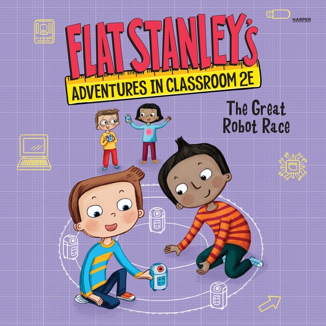 Book cover for Flat Stanley's Adventures in Classroom 2E #4: The Great Robot Race