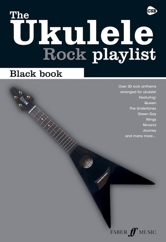 Book cover for The Ukulele Rock Playlist Black Book