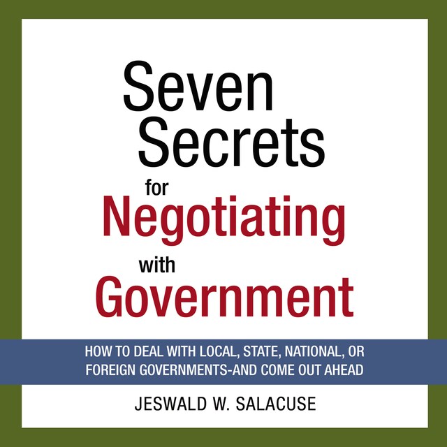 Book cover for Seven Secrets for Negotiating with Government