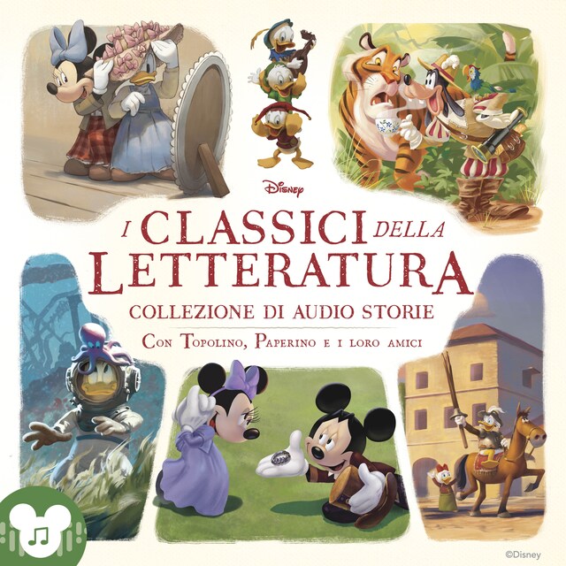 Boekomslag van La collezione di audiostorie de I Classici della Letteratura con Topolino, Paperino e i loro amici