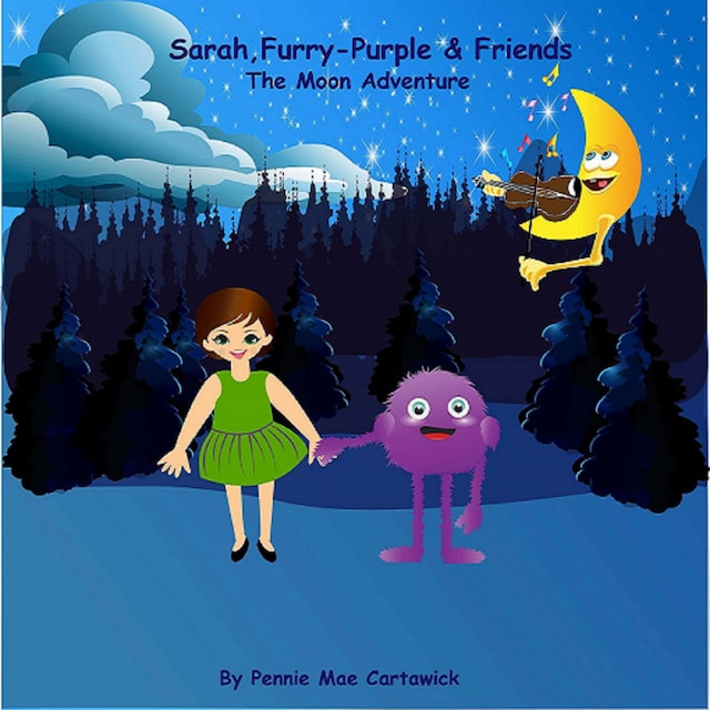 Book cover for Sarah, Furry-Purple & Friends. The Moon Adventure
