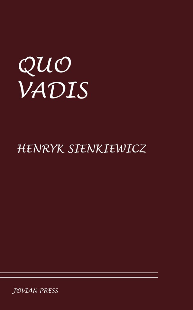 Quo Vadis Boekomslag van Quo Vadis