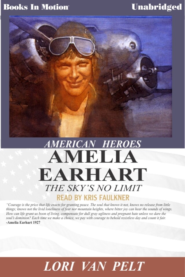 Book cover for Amelia Earhart, The Sky's no Limit