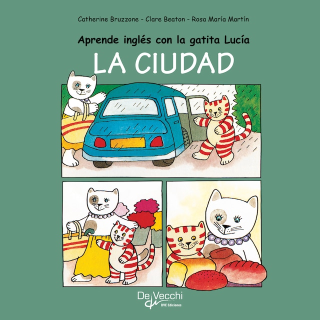 Couverture de livre pour Aprende inglés con la gatita Lucía - La ciudad