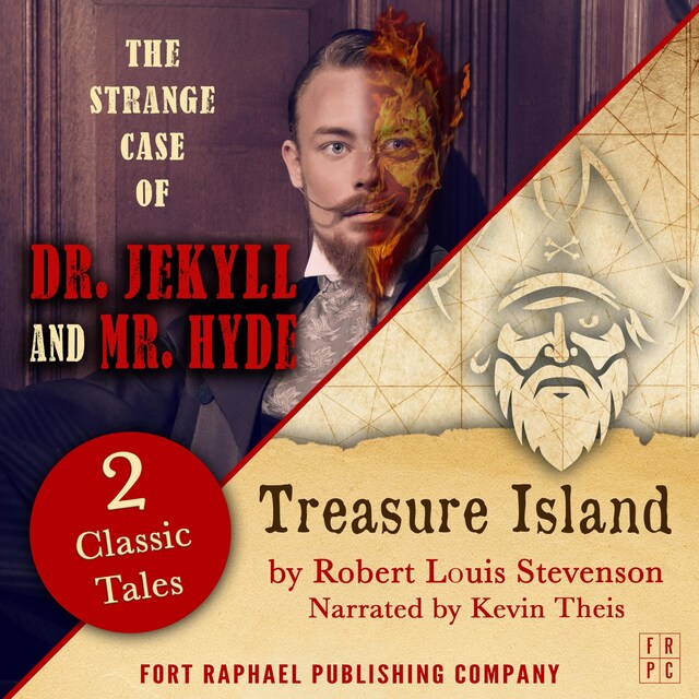 Book cover for Treasure Island AND The Strange Case of Dr. Jekyll and Mr. Hyde - Two Classic Tales!