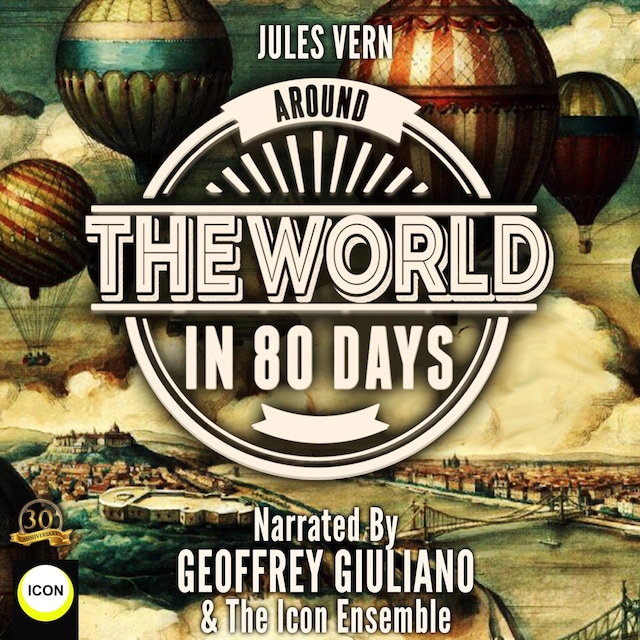 Kirjankansi teokselle Jules Vern Around The World In 80 Days