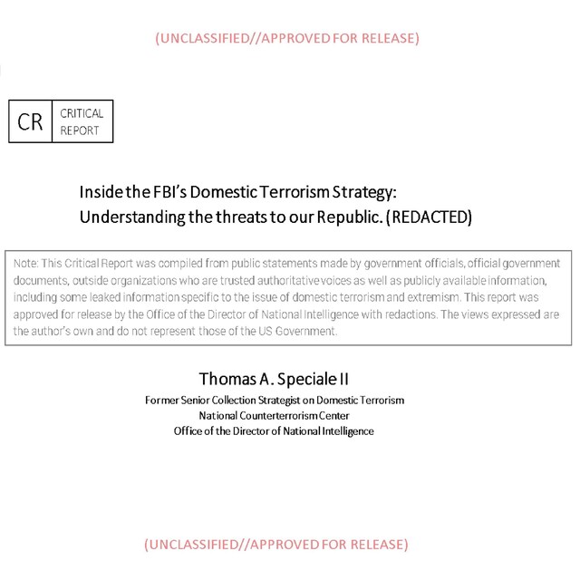 Boekomslag van Inside the FBI’s Domestic Terrorism Strategy