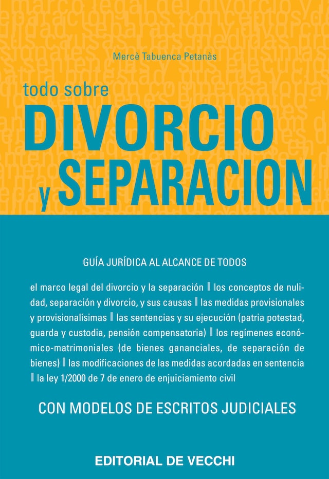 Book cover for Todo sobre divorcio  y separación
