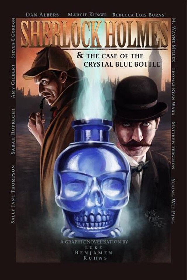 Boekomslag van Sherlock Holmes and The Case of The Crystal Blue Bottle