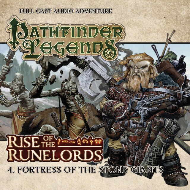 Boekomslag van Pathfinder Legends - Rise of the Runelords, 4: Fortress of the Stone Giants (Unabridged)