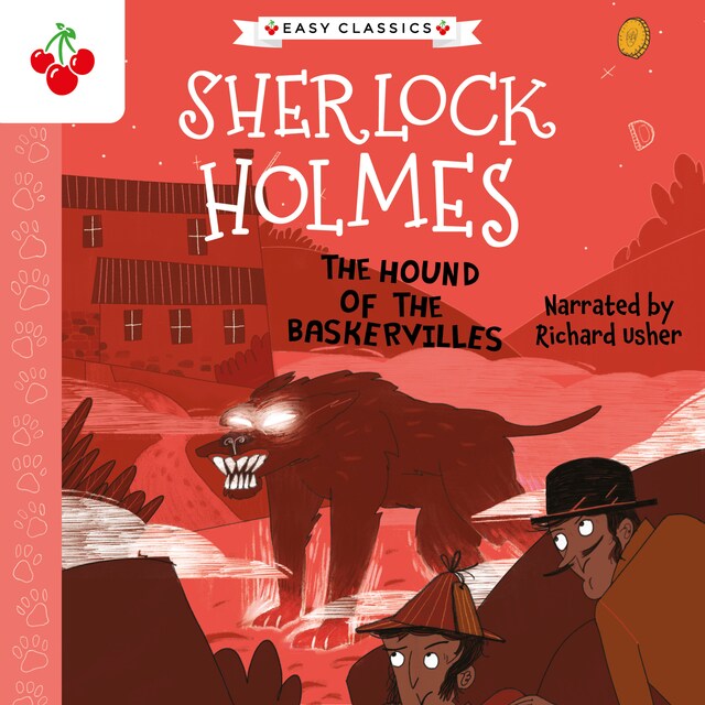 Boekomslag van The Hound of the Baskervilles - The Sherlock Holmes Children's Collection: Creatures, Codes and Curious Cases (Easy Classics), Season 3 (Unabridged)