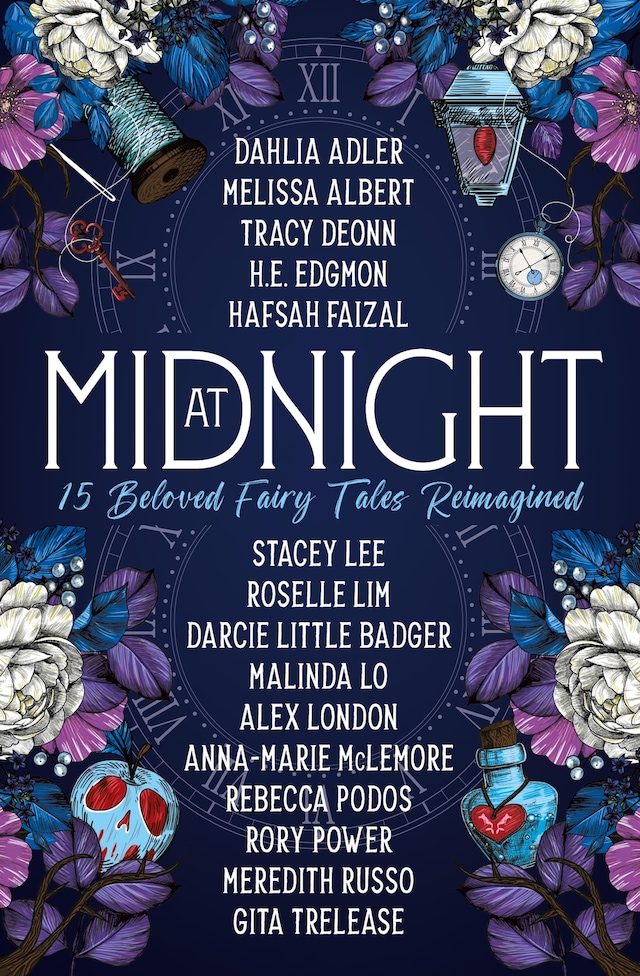 Book cover for At Midnight: 15 Beloved Fairy Tales Reimagined
